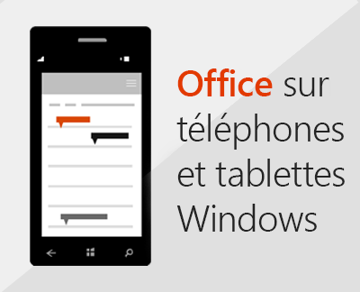 Office sur telephones et tablettes windows