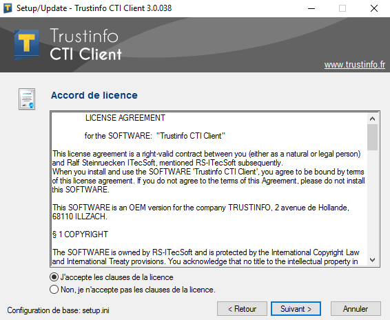 licence cti client